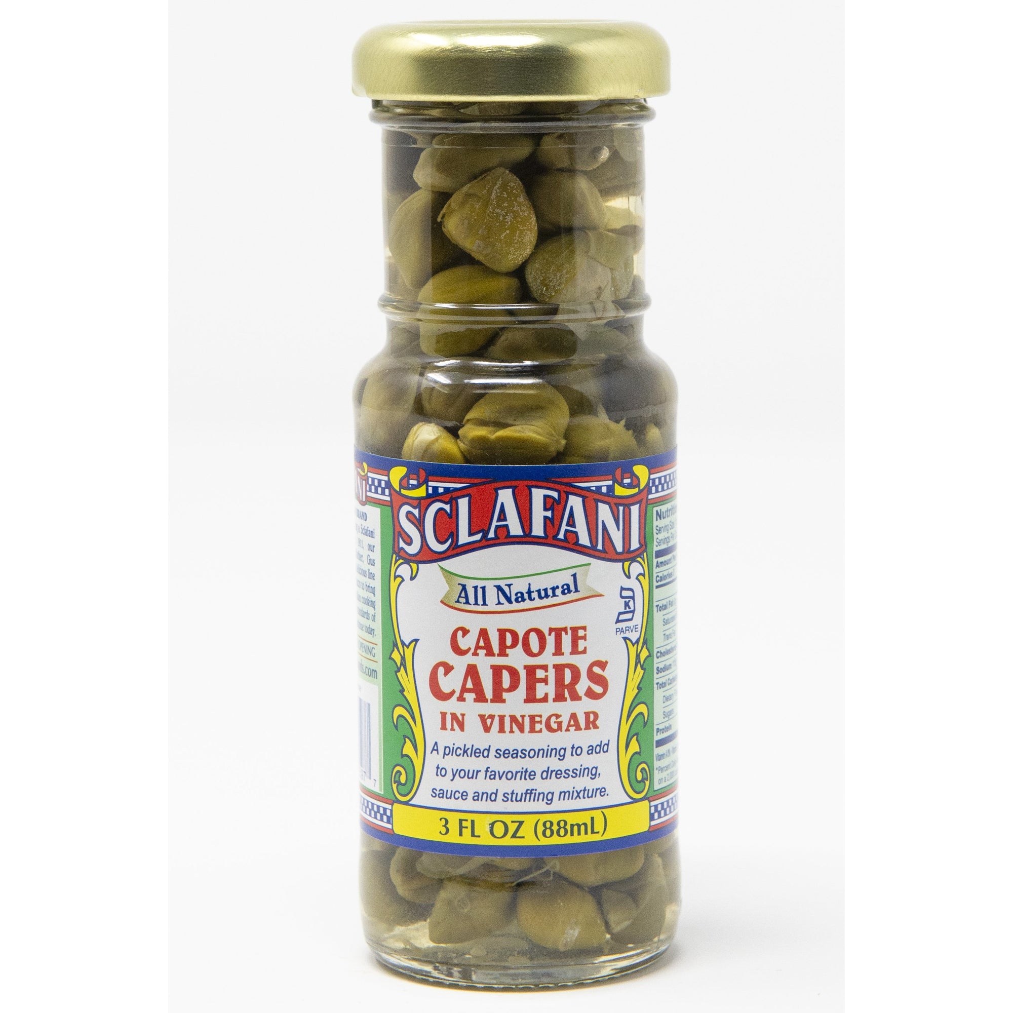 Sclafani Capers in Wine Vinegar 3 oz.