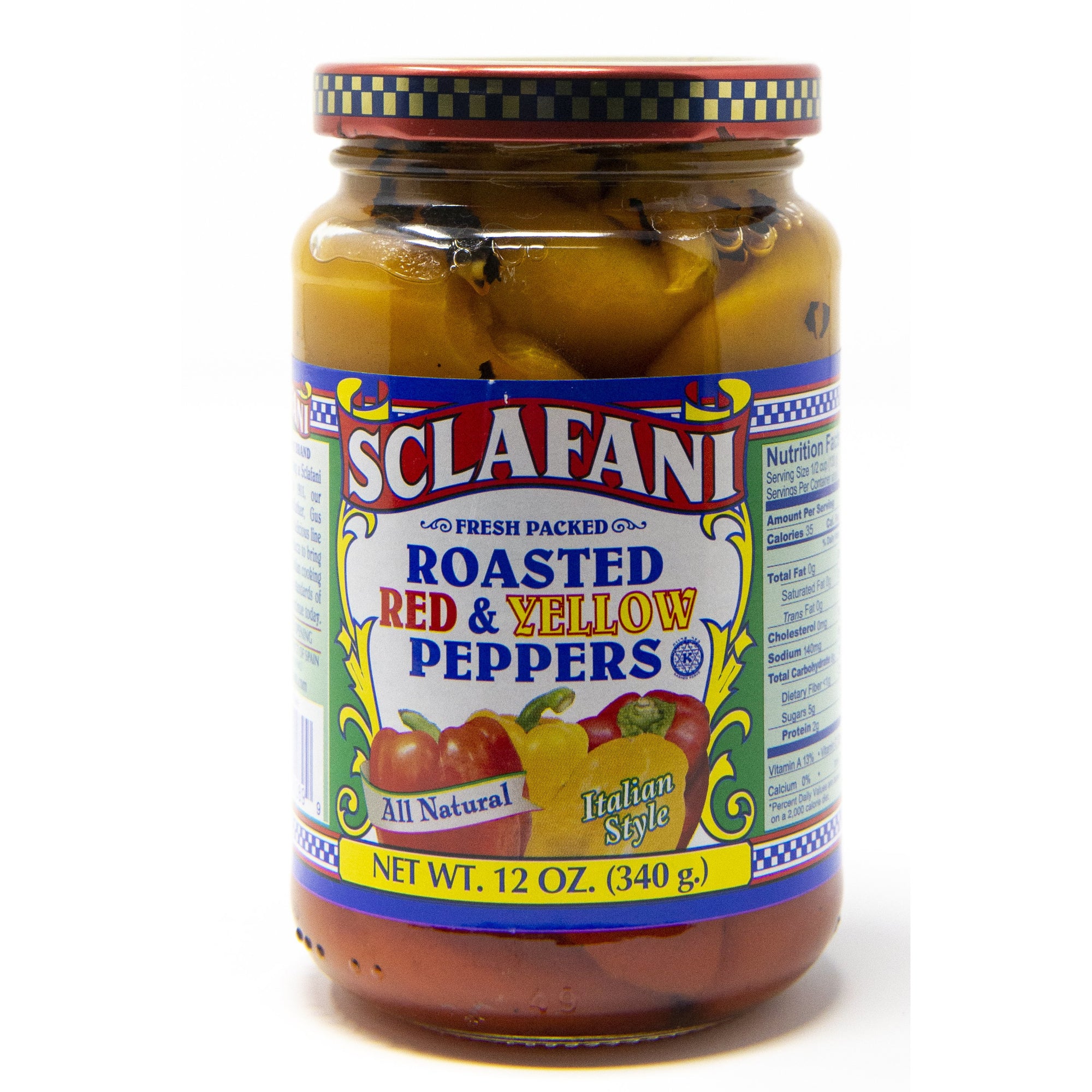 Sclafani Roasted Red and Yellow Peppers 12 oz.