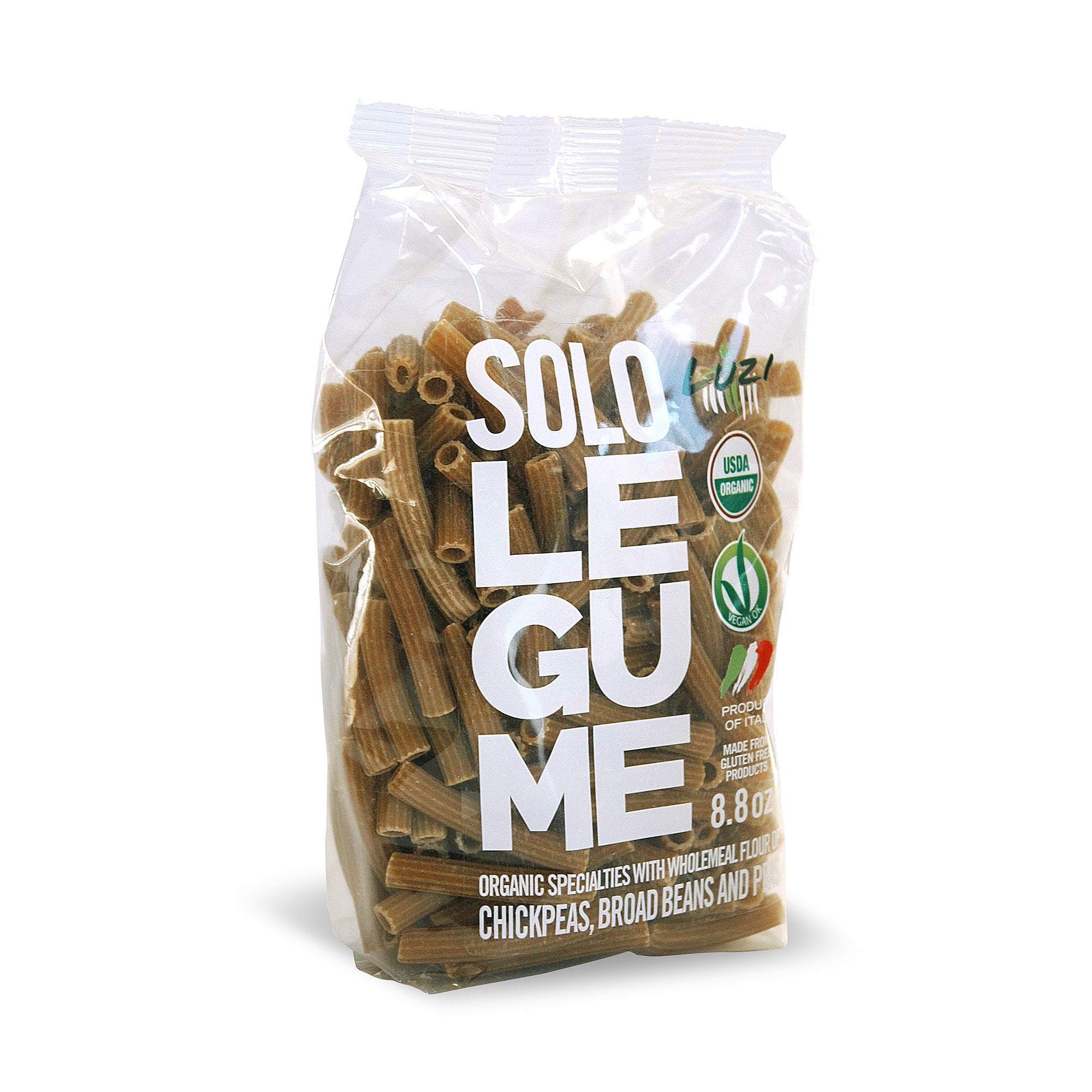 Luzi SOLOLEGUME Only Legume Flour Organic Sedanini 250g
