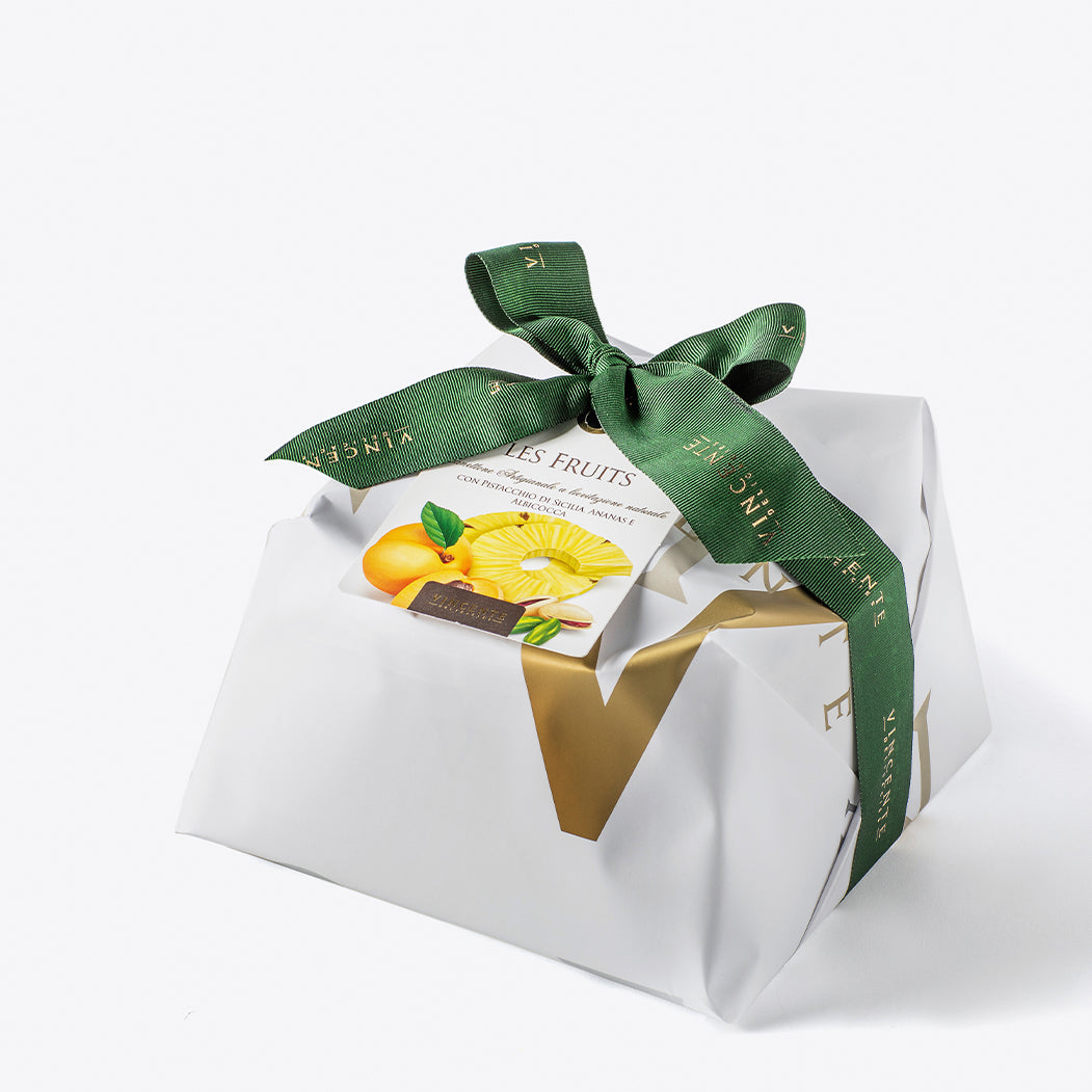 Vincente Panettone with Sicilian Pistachio, Candied Pineapple and Apricot (No Raisin or Candied Fruit) 1.65lb