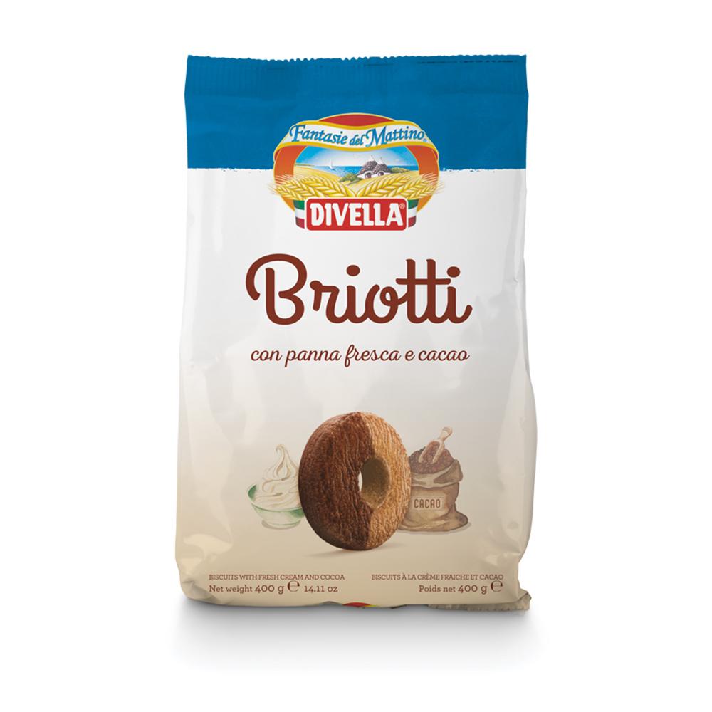 Divella Briotti Biscuits w/ Fresh Cream & Cocoa 400g