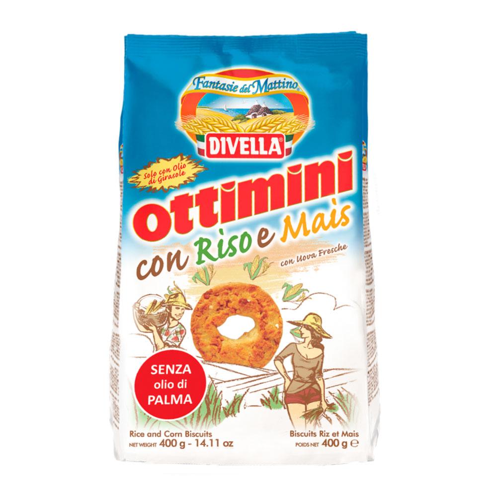 Divella Ottimini Riso E Mais Rice and Corn Biscuits 400g