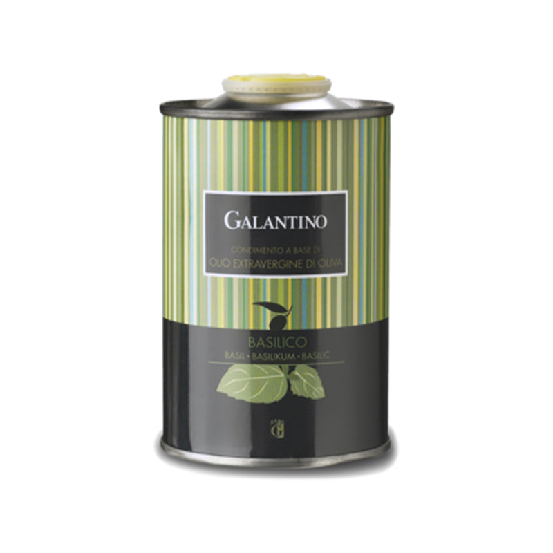 Galantino Basil Flavored Extra Virgin Olive Oil Tin 8.5oz
