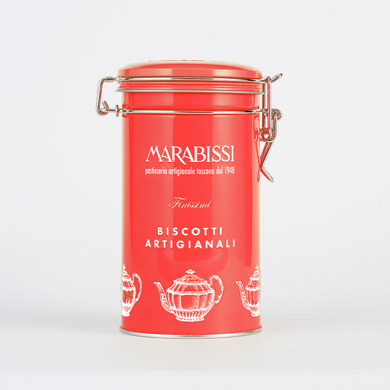 Marabissi Red Tin with Christmas Spiced Cookies 7.05 oz