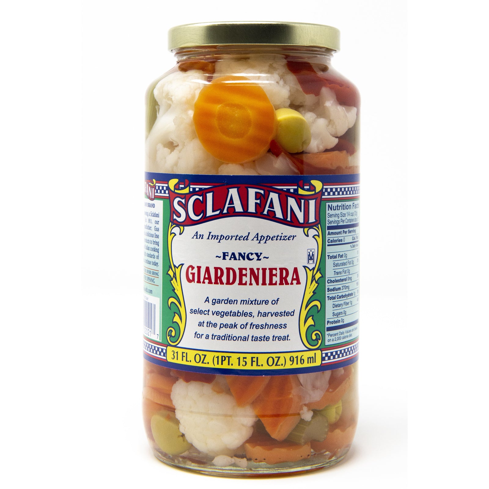Sclafani Giardiniera 31 oz. 1 Quart