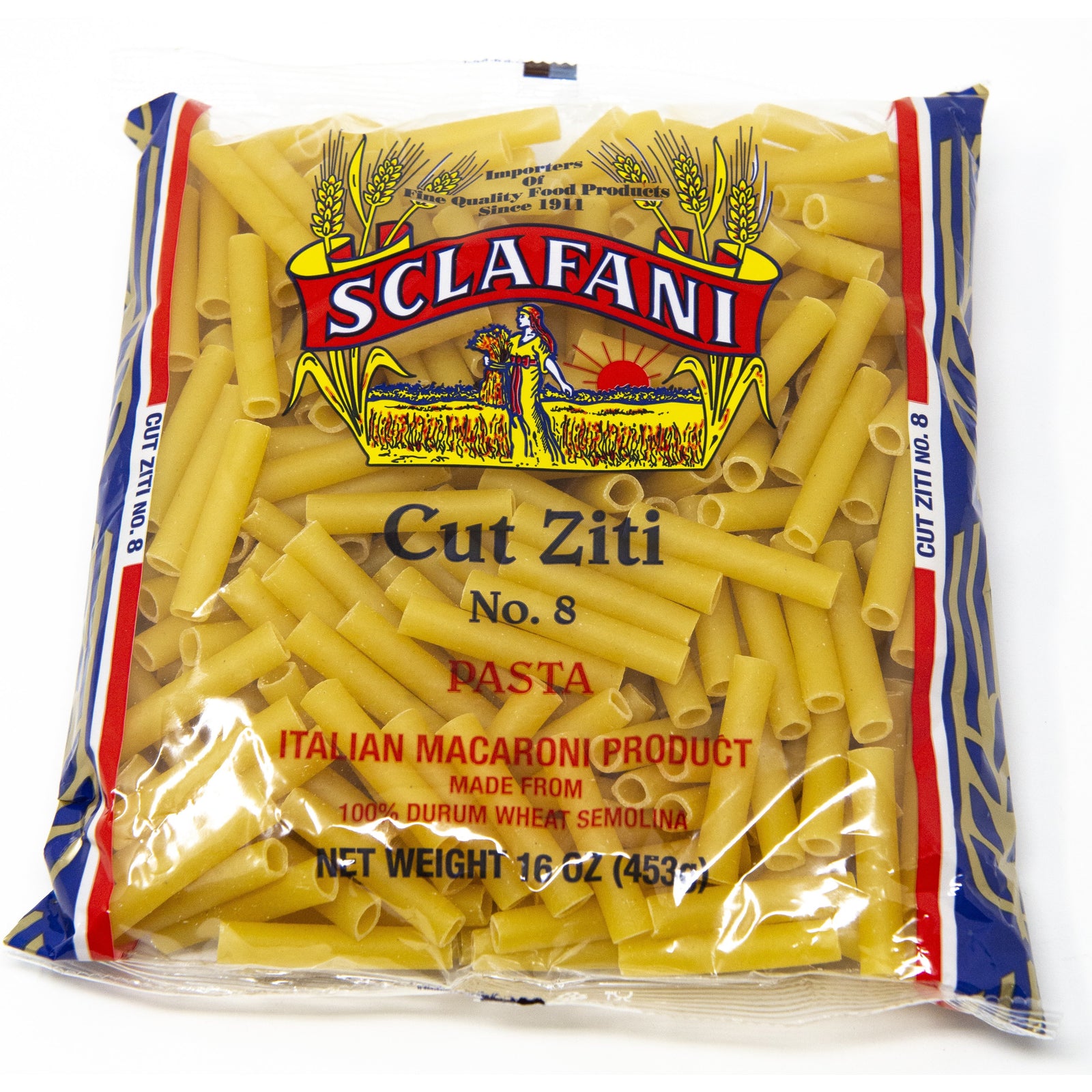 Sclafani Pasta #8 Cut Ziti 1 Lb.