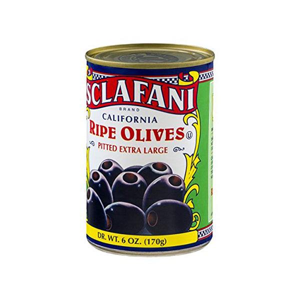 Sclafani Extra Large Pitted California Black Olives 6 oz.