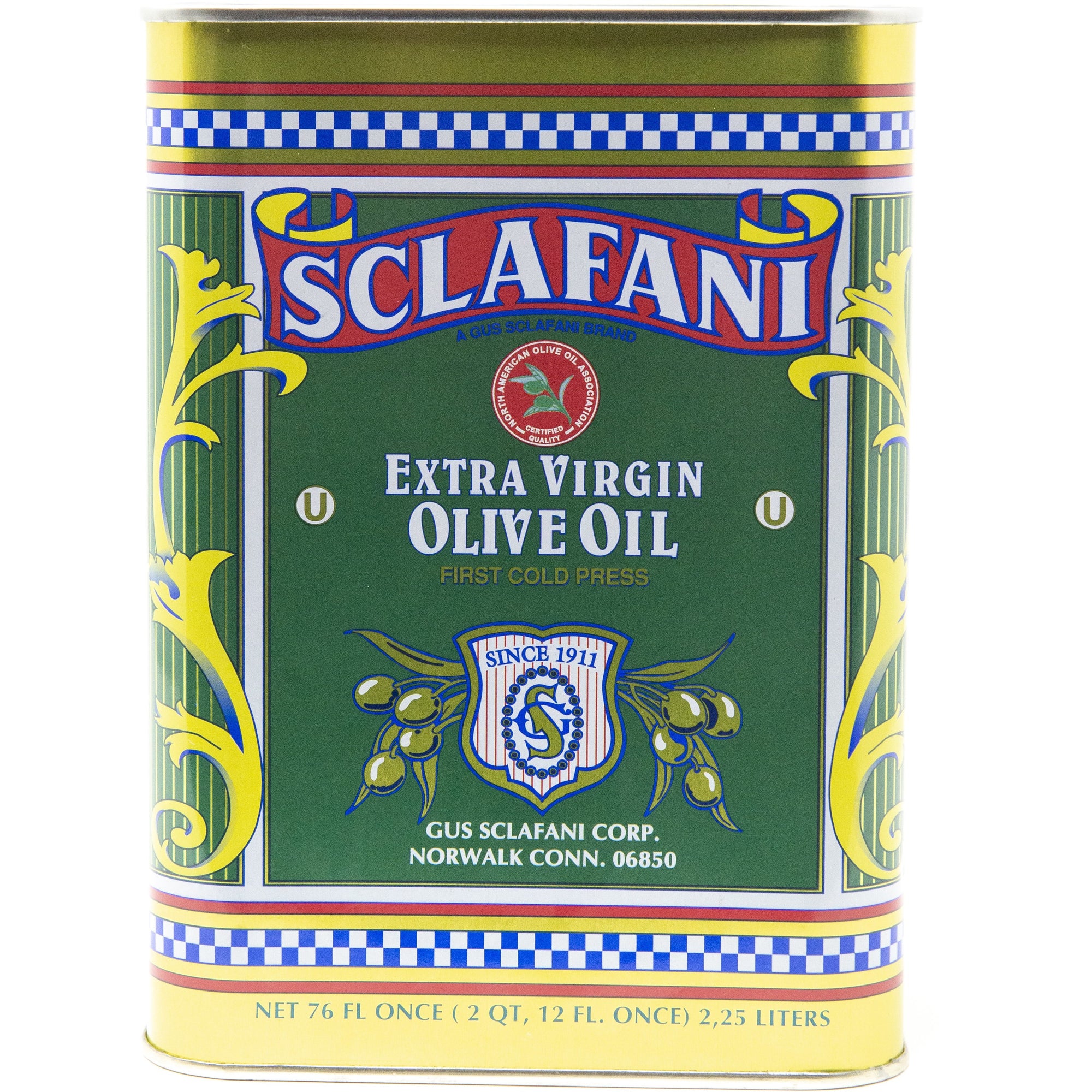 Sclafani Extra Virgin Olive Oil 2.25 Liter Tin