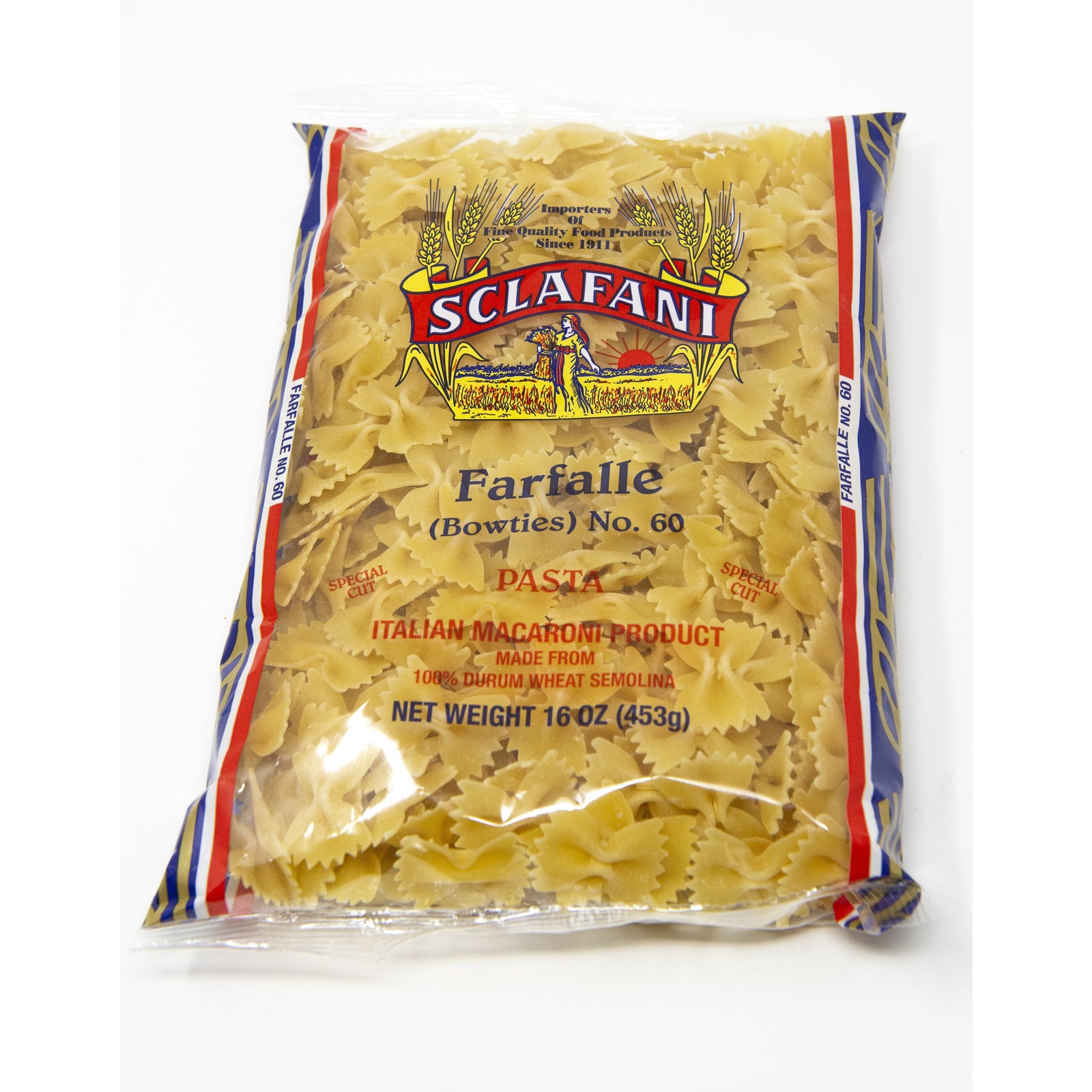 Sclafani Pasta #60 Farfalle (Bow Ties) 20 x 1 Lb. s