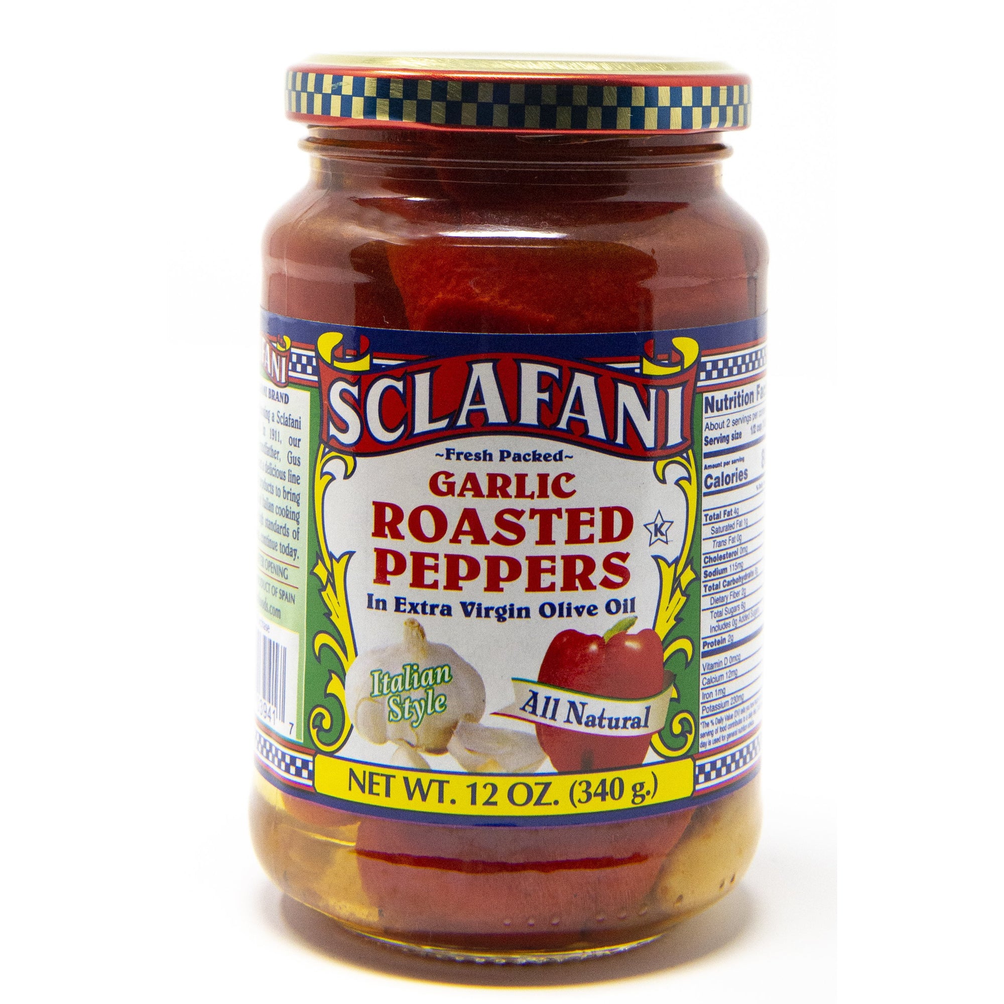 Sclafani Garlic Roasted Red Peppers 12 oz.