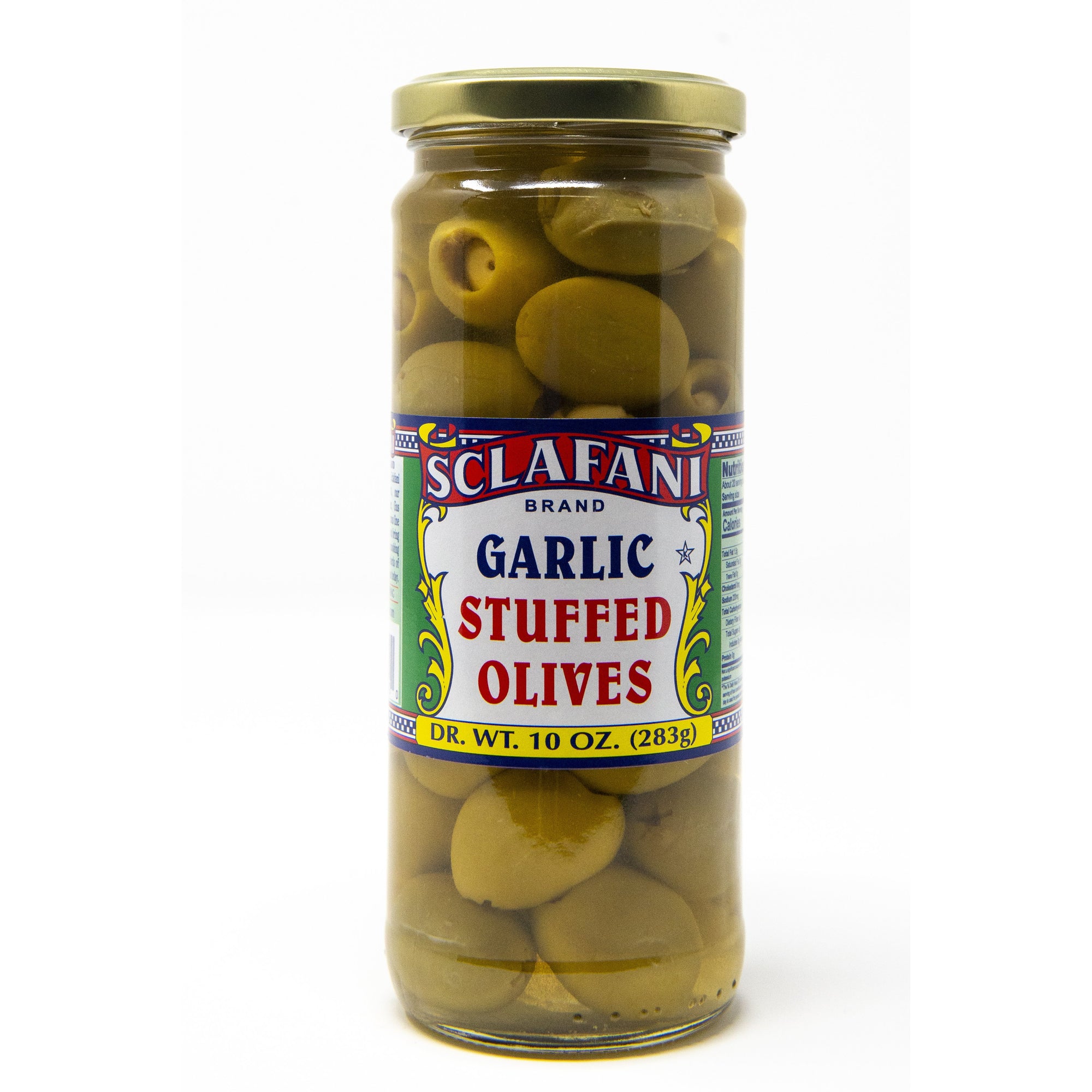 Sclafani Garlic Stuffed Olives 10 oz.