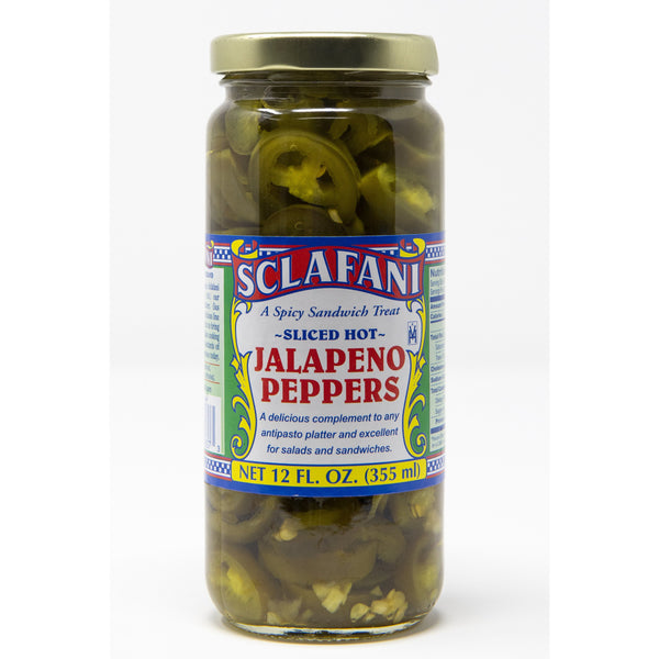 Sclafani Hot Sliced Jalapeno Peppers 12 oz.