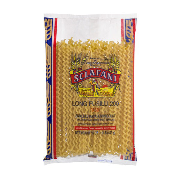 Sclafani Pasta #200 Long Fusili 1 lb.