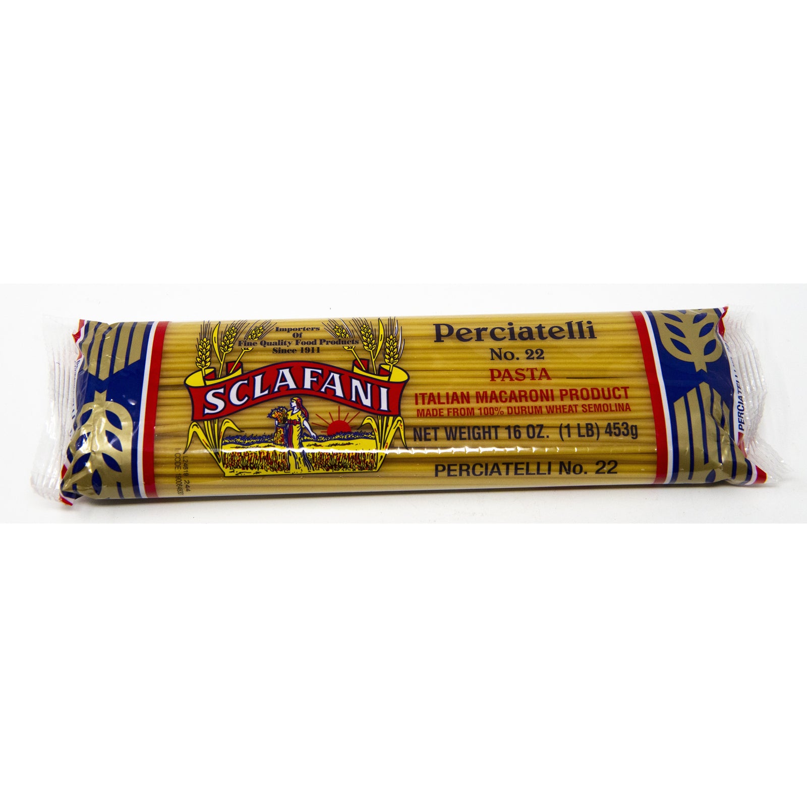 Sclafani Pasta #22 Perciatellii (Bucatini) 1 lb.