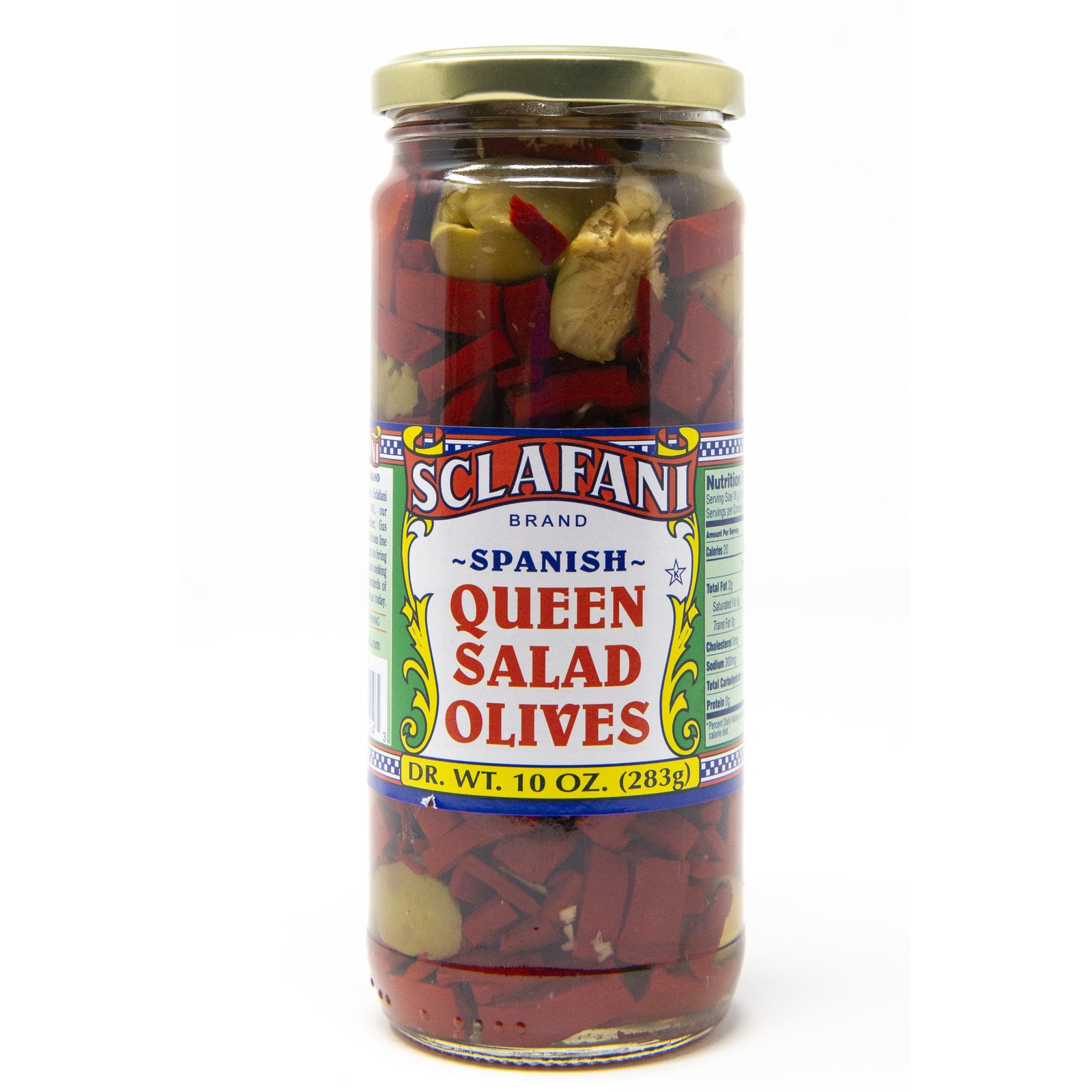 Sclafani Queen Salad Olives 10 oz.
