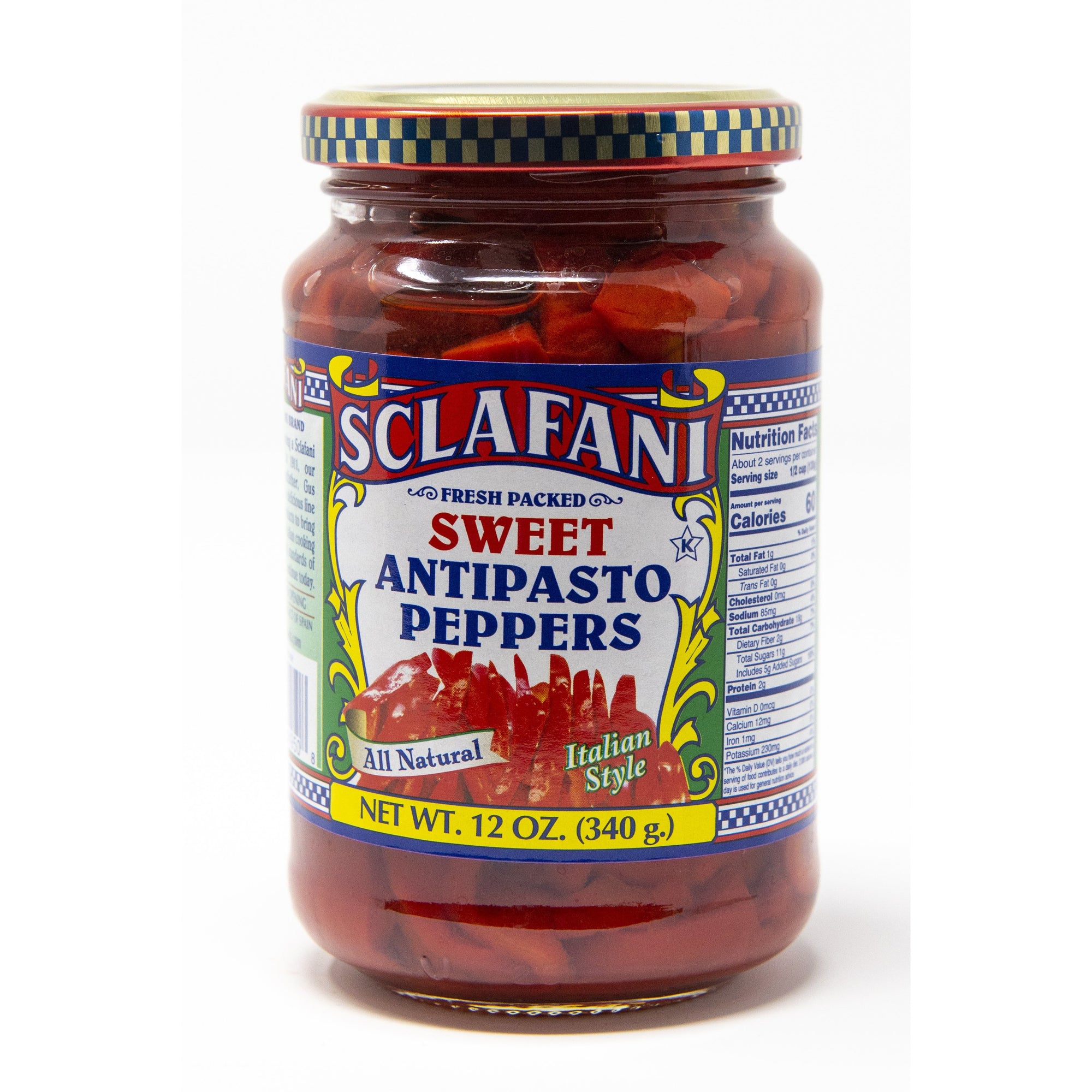 Sclafani Sweet Antipasto Peppers 12 oz.
