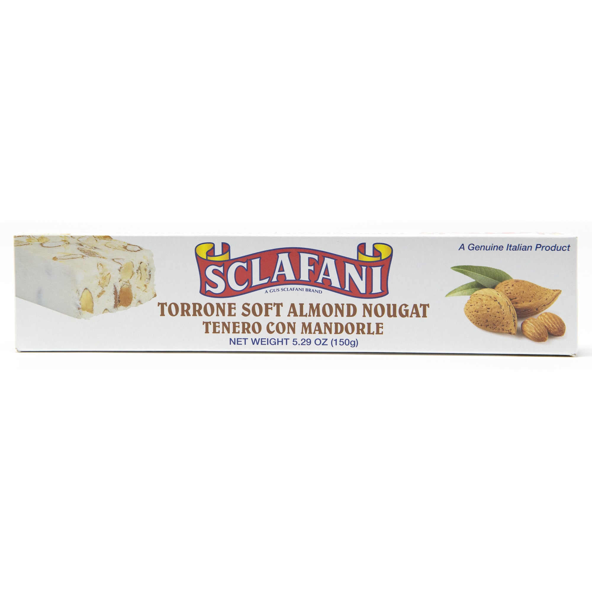 Sclafani Torrone Soft Pistachio And Almond Nougat 5 oz Bar
