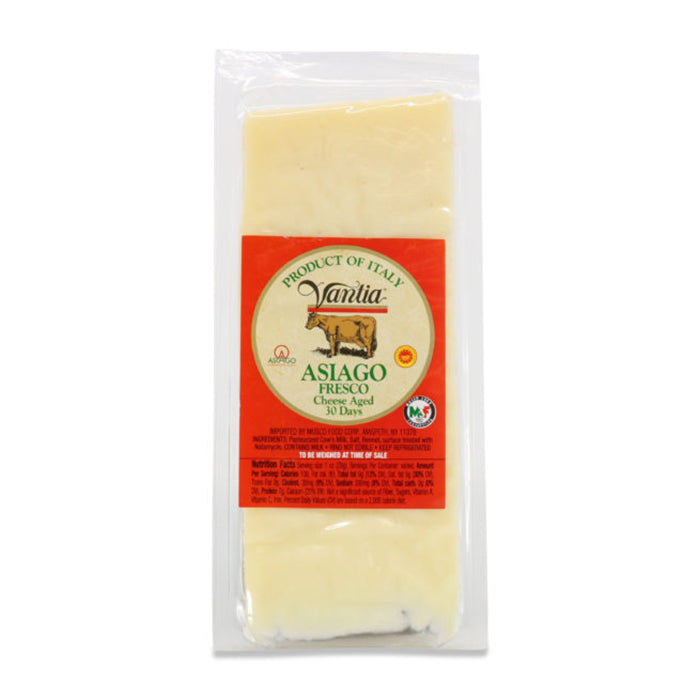 Vantia Asiago Fresh Pre-Cut Cheese Variable (7-8oz approx)