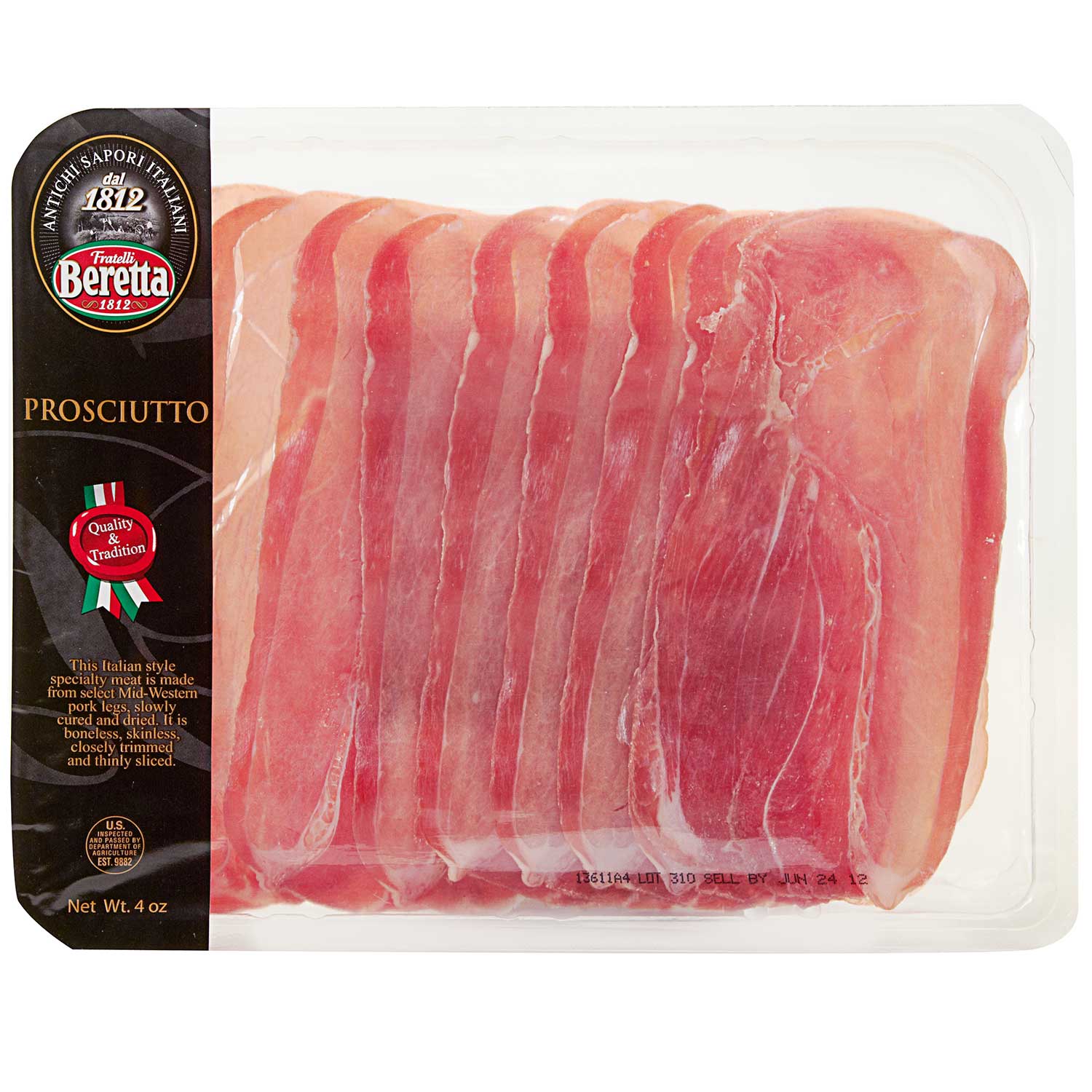 Beretta Pre-Sliced Prosciutto 4oz
