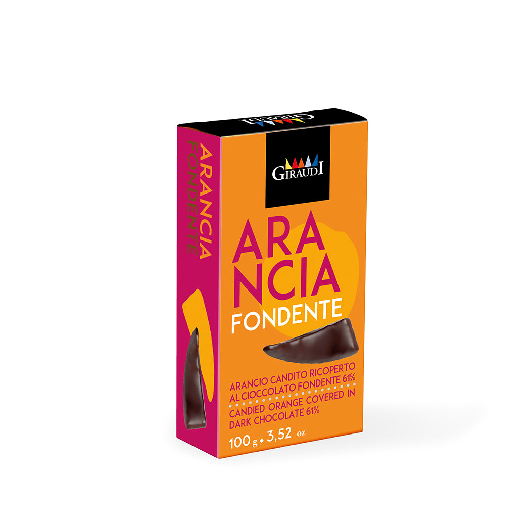 Giraudi Candied Orange Peel in Dark Chocolate 100g