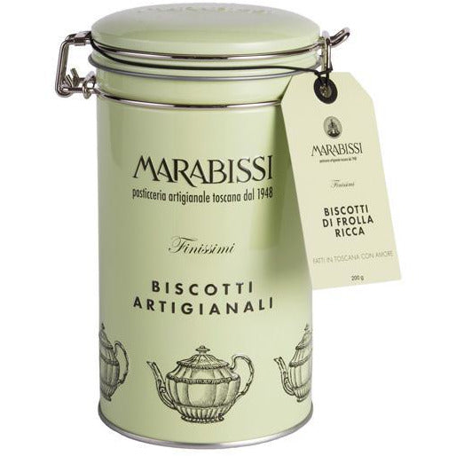 Marabissi Green Tin with Butter Cookies 7.05 oz