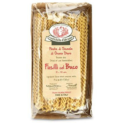 Rustichella d'Abruzzo Durum Wheat Fusilli col Buco Pasta 500g