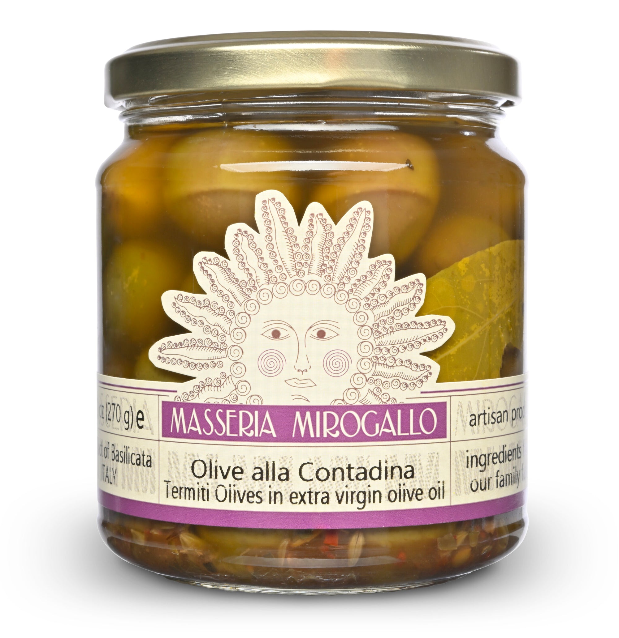 Masseria Mirogallo Termiti Olives in EVOO 270g