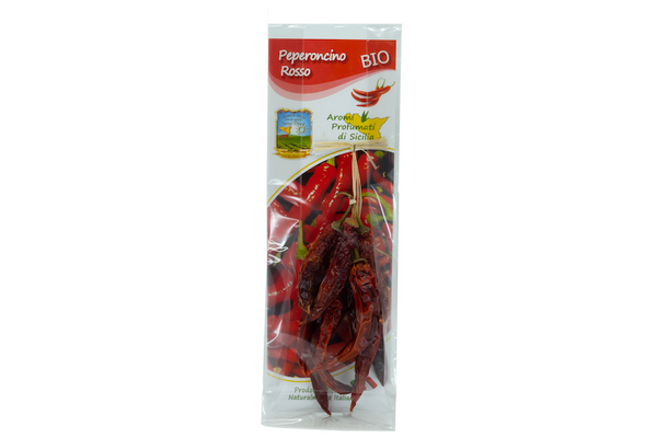Gangi Dante Sicilian Organic Hot Pepper Bunch Peperoncino Rosso 25g
