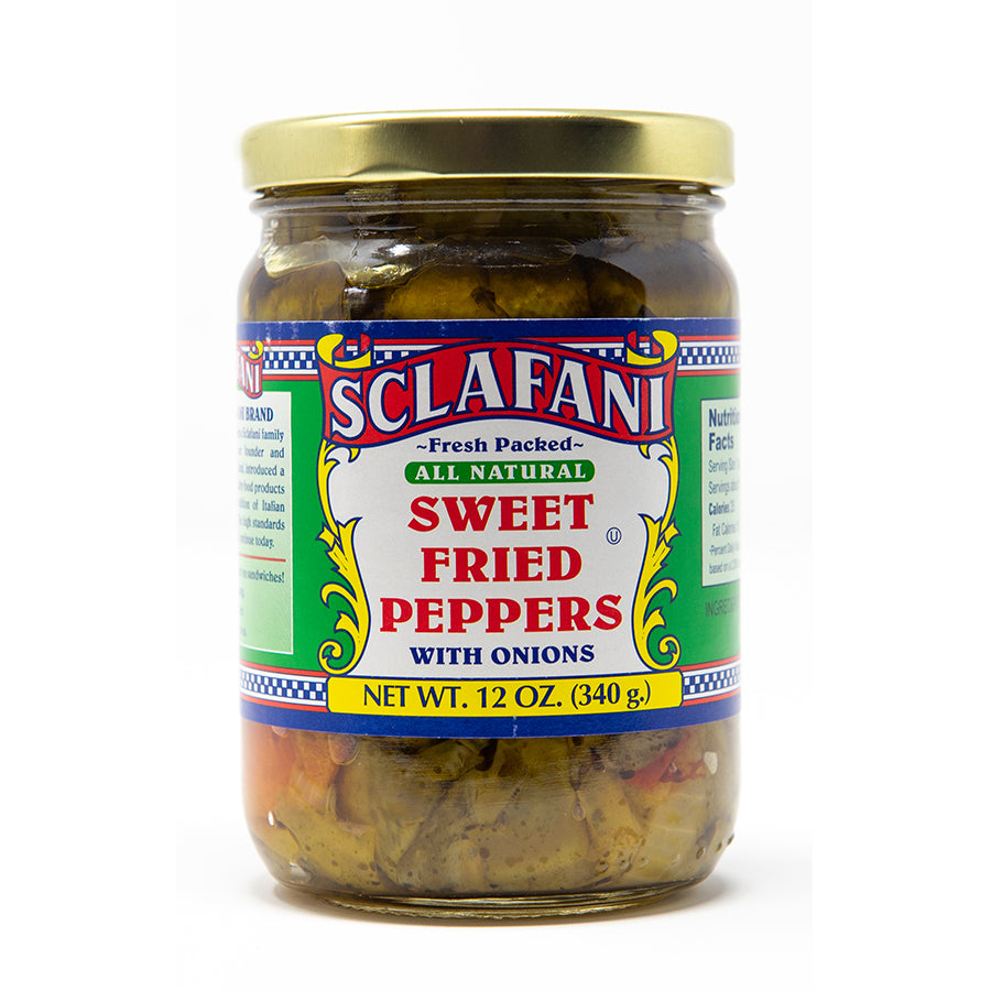 Sclafani Sweet Fried Peppers W/ Onions 12 oz.
